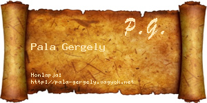 Pala Gergely névjegykártya